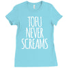 tofu never screams Ladies Fitted T-Shirt