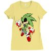 zombie sonic Ladies Fitted T-Shirt