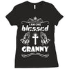 I Am One Blessed Granny Ladies Fitted T-Shirt