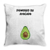 Powered By Avocado Throw Pillow
