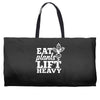 eat plants lift heavy Weekender Totes