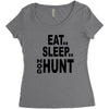 eat sleep hog hunt Women's Triblend Scoop T-shirt