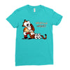 calvin hobbes Ladies Fitted T-Shirt