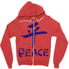 peace chinese writing language Zipper Hoodie