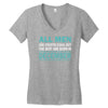 all men are created equal but the best are born in december Women's V-Neck T-Shirt
