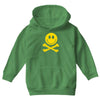 smiley pirate skull and crossbones Youth Hoodie