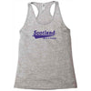 scotland born and raised retro white &amp; navy international country Racerback Tank
