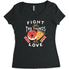 fight for the things you love pizza donuts Women's Triblend Scoop T-shirt