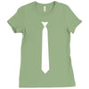 skinny white tie Ladies Fitted T-Shirt