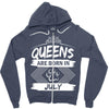 Queens Are Born In July Zipper Hoodie