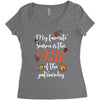 my favorite season is the fall of the patriarchy Women's Triblend Scoop T-shirt