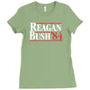reagan bush '84 80's retro political party Ladies Fitted T-Shirt