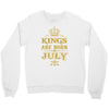 kings are born in july Crewneck Sweatshirt