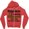 happiness is watching gilmore girls Zipper Hoodie