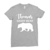 Daddy Bear - Baby Bear Custom Name Ladies Fitted T-Shirt