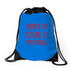 there's no future in time travel Drawstring Bags