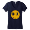 funny smiley face Women's V-Neck T-Shirt