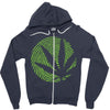cannabis finger printing Zipper Hoodie