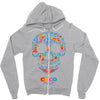 loco coco skul Zipper Hoodie