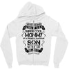 Super Cool Mommy Of A Freaking Awesome Son Zipper Hoodie