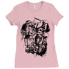 skull pirate Ladies Fitted T-Shirt