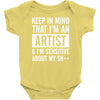 keep in mind that im an artist Baby Bodysuit