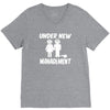 under new management stag night wedding mens V-Neck Tee