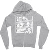 v3 eat sleep hockey Zipper Hoodie