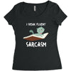 i speak fluent sarcazm Women's Triblend Scoop T-shirt