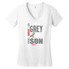 I Wear Grey For My Son (Brain Cancer Awareness) Women's V-Neck T-Shirt