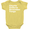 charlie uniform november tango Baby Onesie