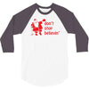 don't stop believin funny christmas 3/4 Sleeve Shirt