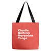 charlie uniform november tango Tote Bags