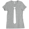 skinny white tie Ladies Fitted T-Shirt