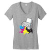 puker printer Women's V-Neck T-Shirt