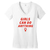 Girls Can Do Anything Women's V-Neck T-Shirt