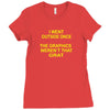i went outside once Ladies Fitted T-Shirt