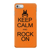 keep calm and rock on mens black t shirt rock music new iPhone 7 Case