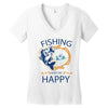 Fishing Women's V-Neck T-Shirt