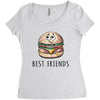 Burger and Fries Best Friends Women's Triblend Scoop T-shirt