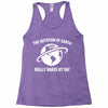 the rotation of the earth Racerback Tank