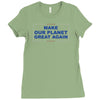make our planet great again 2 Ladies Fitted T-Shirt