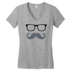 monsieur moustache Women's V-Neck T-Shirt