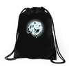 dramatic chipmunk Drawstring Bags
