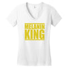 melanin king Women's V-Neck T-Shirt