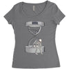 please wait Women's Triblend Scoop T-shirt