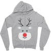 christmas reindeer rudolph Zipper Hoodie