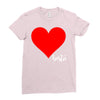 Besties Heart Family Matching Ladies Fitted T-Shirt