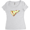 Pizza Slice Little Women's Triblend Scoop T-shirt