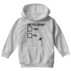 are you drunk check Youth Hoodie